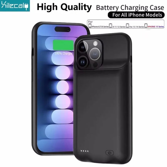 Xilecaly Battery Case for iPhone 15 Pro Max, 13, 14 Pro, 12 Mini, XS Max, XR, 7, 8 Plus, SE2, SE3