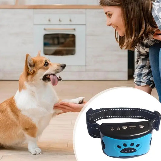 Rechargeable Smart Anti-Bark Collar with Beep, Vibration, and Auto Stop, Adjustable for Dogs