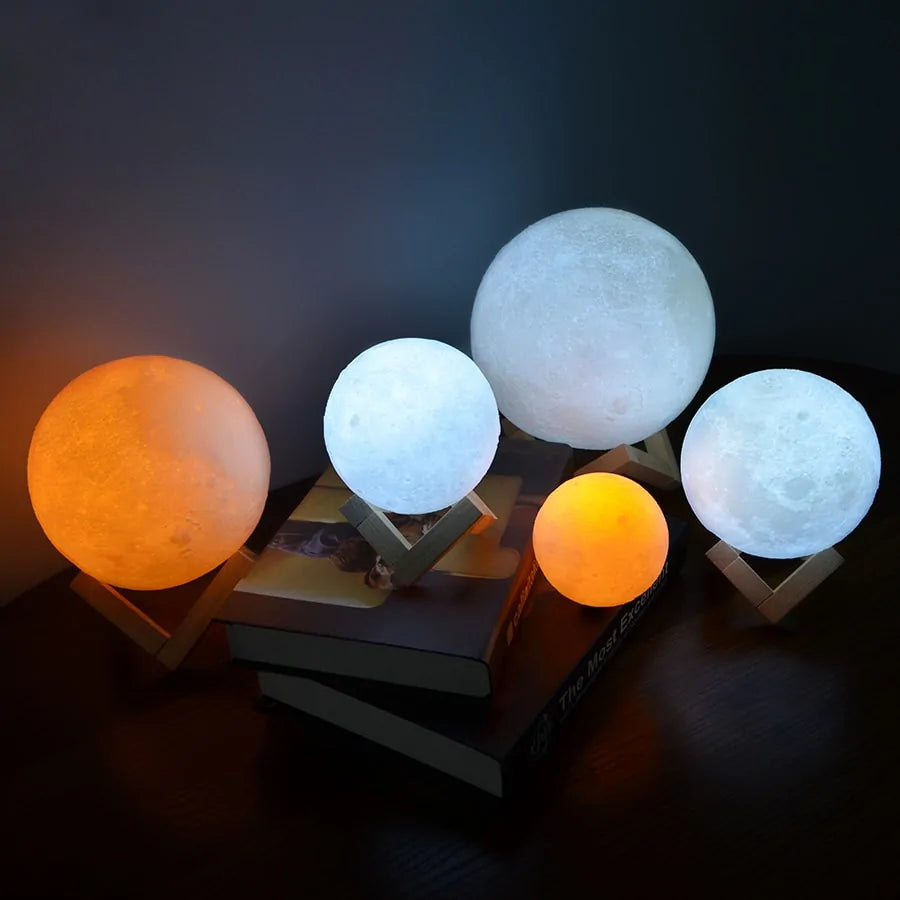 Rechargeable 3D Moon Lamp